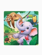 Магнитные пазлы для малышей «Зверята», книга 3 в 1, Крошка Я 10907118