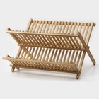 УЦЕНКА Сушилка для посуды «Бамбуковый лес» 43×38 см, 2 яруса - Фото 1