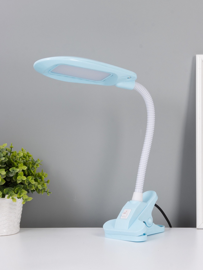 Лампа настольная 16432/1BL, 16хLED, голубой, 8.8×11×46.5 см - Фото 1