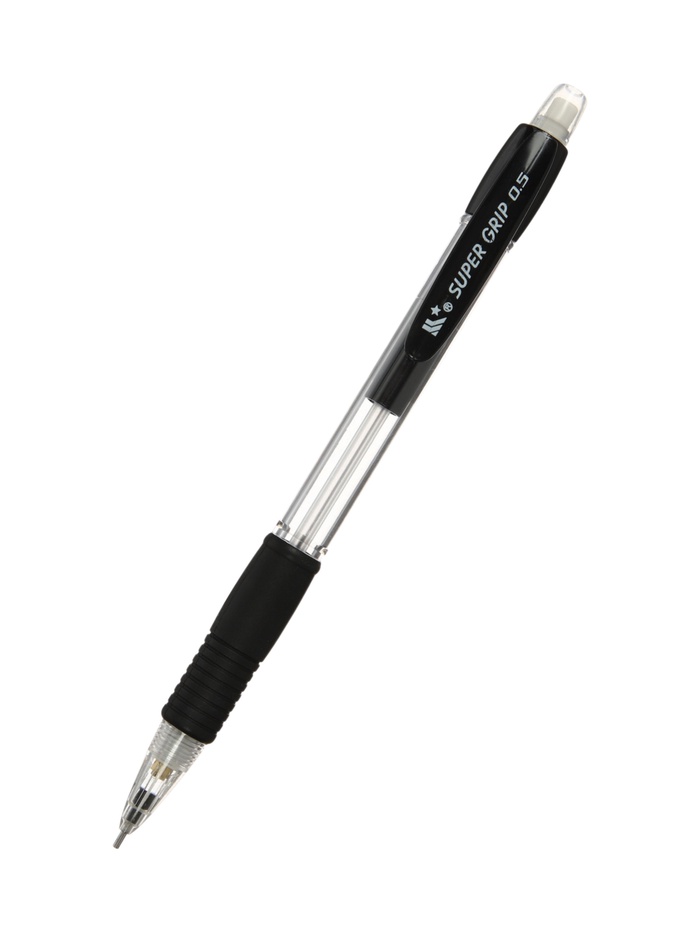 Карандаш механический, 0.5 мм, с резиновым держателем, чёрным - Фото 1