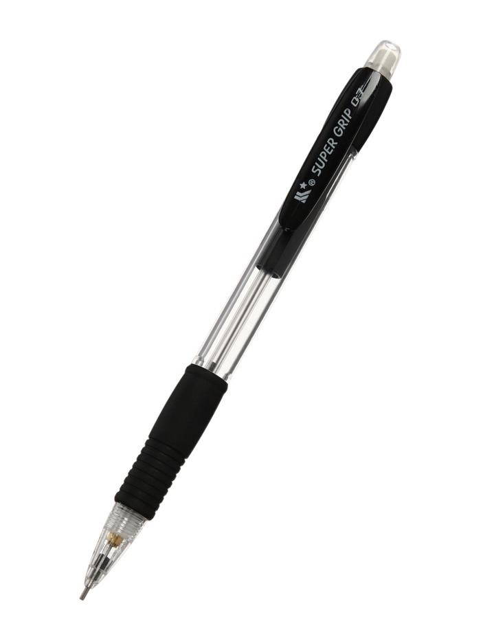 Карандаш механический, с резиновым держателем чёрным, 0.7 мм - Фото 1