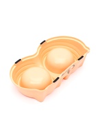 Миска двойная «Кисы», 28×16.3×7.3 см, на пластиковом основании, металл, розовая - фото 809616650