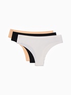 Трусы женские бикини бесшовные MINAKU, набор 3 шт., размер 40 (XS), цвет белый, чёрный, бежевый - Фото 4