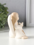 Фигурка керамика «Девочка-ангел в платье с бабочками, с голубем на руке», 7×5.4×7.8 см  (артикул 10932633)  большой выбор товаров оптом и в розницу по низким ценам с доставкой