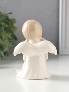 Фигурка керамика «Девочка-ангел в платьице с бантиком, держит сердце», 8.8×7.5×10.3 см  (артикул 10932635)  большой выбор товаров оптом и в розницу по низким ценам с доставкой