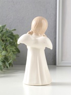 Фигурка керамика «Девочка-ангел с хвостиками в белом платье с розой в руках», 7×7×14.2 см  (артикул 10932637)  большой выбор товаров оптом и в розницу по низким ценам с доставкой