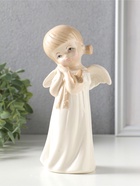 Фигурка керамика «Девочка-ангел с хвостиками, с бабочкой на руке», 9.6×6.8×18.3 см  (артикул 10932639)  большой выбор товаров оптом и в розницу по низким ценам с доставкой