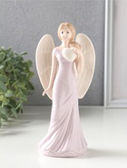 Фигурка керамика «Девушка-ангел в сиреневом платье с сердцем в руке», 8.4×6.3×18 см  (артикул 10932641)  большой выбор товаров оптом и в розницу по низким ценам с доставкой