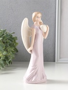 Фигурка керамика «Девушка-ангел в сиреневом платье с сердцем в руке», 8.4×6.3×18 см  (артикул 10932641)  большой выбор товаров оптом и в розницу по низким ценам с доставкой