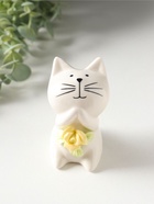 Фигурка керамика «Белый котёнок с желтым цветочком», 5.2×5×7.6 см  (артикул 10933417)  большой выбор товаров оптом и в розницу по низким ценам с доставкой
