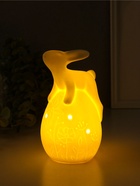 Фигурка светящаяся керамика «Белый зайчик на яйце с цветами», 3×LR44, 6.4×6.2×11.2 см  (артикул 10933418)  большой выбор товаров оптом и в розницу по низким ценам с доставкой