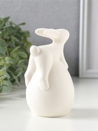 Фигурка светящаяся керамика «Белый зайчик на яйце с цветами», 3×LR44, 6.4×6.2×11.2 см  (артикул 10933418)  большой выбор товаров оптом и в розницу по низким ценам с доставкой