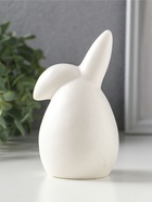 Фигурка светящаяся керамика «Белый зайчик-яйцо с цветами на пузе», 3×LR44, 6.7×6.2×11.6 см  (артикул 10933421)  большой выбор товаров оптом и в розницу по низким ценам с доставкой