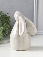 Фигурка керамика «Зайка с прижатыми ушками», беж, 9×7.7×13.8 см  (артикул 10933424)  большой выбор товаров оптом и в розницу по низким ценам с доставкой