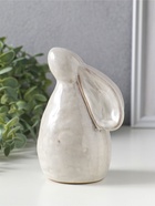 Фигурка керамика «Зайка с прижатыми ушками», беж, 9×7.7×13.8 см  (артикул 10933424)  большой выбор товаров оптом и в розницу по низким ценам с доставкой