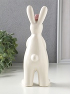 Фигура керамика «Белый зайчик с пасхальным яйцом, цветком на голове», 9×7.7×21 см  (артикул 10933426)  большой выбор товаров оптом и в розницу по низким ценам с доставкой