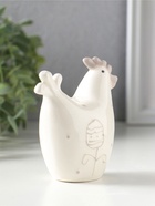 Фигурка керамика «Курочка в серый горох, с пасхальным яйцом сбоку», 7.9×4.8×9.1 см  (артикул 10933898)  большой выбор товаров оптом и в розницу по низким ценам с доставкой