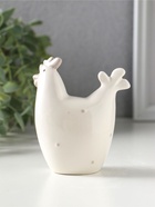 Фигурка керамика «Курочка в серый горох, с пасхальным яйцом сбоку», 7.9×4.8×9.1 см  (артикул 10933898)  большой выбор товаров оптом и в розницу по низким ценам с доставкой