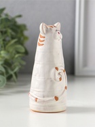 Фигурка керамика «Полосатый котик, хвост рогаликом», 4.7×4.7×10.1 см  (артикул 10933899)  большой выбор товаров оптом и в розницу по низким ценам с доставкой