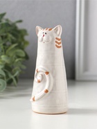 Фигурка керамика «Полосатый котик, хвост рогаликом», 4.7×4.7×10.1 см  (артикул 10933899)  большой выбор товаров оптом и в розницу по низким ценам с доставкой