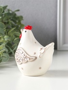 Фигурка керамика «Курочка с цветами на крылышках», 8×6.4×9.2 см  (артикул 10933902)  большой выбор товаров оптом и в розницу по низким ценам с доставкой