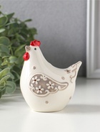 Фигурка керамика «Курочка с цветами на крылышках», 8×6.4×9.2 см  (артикул 10933902)  большой выбор товаров оптом и в розницу по низким ценам с доставкой