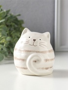Фигурка керамика «Полосатый котик-шарик», 8×7.5×8.5 см  (артикул 10933903)  большой выбор товаров оптом и в розницу по низким ценам с доставкой