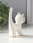 Фигурка керамика «Поющий серый кот», 7.6×3.6×10.6 см  (артикул 10933904)  большой выбор товаров оптом и в розницу по низким ценам с доставкой