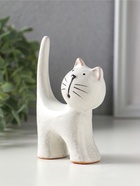 Фигурка керамика «Поющий серый кот», 7.6×3.6×10.6 см  (артикул 10933904)  большой выбор товаров оптом и в розницу по низким ценам с доставкой