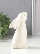 Фигурка керамика «Белый зайка - полевые цветы», 7.3×5.6×12.7 см  (артикул 10933905)  большой выбор товаров оптом и в розницу по низким ценам с доставкой