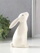 Фигурка керамика «Белый зайка - полевые цветы», 7.3×5.6×12.7 см - Фото 4