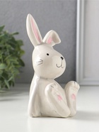 Фигурка керамика «Серый зайчик с сердечками на пяточках», 8×7.5×13.6 см - Фото 2