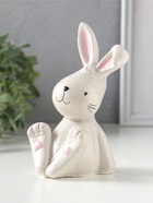 Фигурка керамика «Серый зайчик с сердечками на пяточках», 8×7.5×13.6 см  (артикул 10933906)  большой выбор товаров оптом и в розницу по низким ценам с доставкой