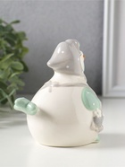 Фигурка керамика «Курочка-наседка в серо-бирюзовом переднике и косынке», 10×7.9×10.4 см  (артикул 10933907)  большой выбор товаров оптом и в розницу по низким ценам с доставкой