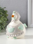 Фигурка керамика «Курочка-наседка в серо-бирюзовом переднике и косынке», 10×7.9×10.4 см  (артикул 10933907)  большой выбор товаров оптом и в розницу по низким ценам с доставкой