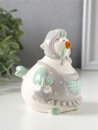 Фигурка керамика «Курочка-наседка в серо-бирюзовом переднике и косынке», 10×7.9×10.4 см  (артикул 10933907)  большой выбор товаров оптом и в розницу по низким ценам с доставкой
