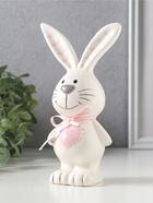 Фигурка керамика «Зайка с розовым сердечком», 9.4×6.1×16.8 см - Фото 4