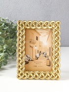 Фоторамка для фото 10×15 см «Коса», полистоун под золото, 14.8×2×20 см  (артикул 10959381)  большой выбор товаров оптом и в розницу по низким ценам с доставкой