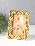 Фоторамка для фото 10×15 см «Коса», полистоун под золото, 14.8×2×20 см  (артикул 10959381)  большой выбор товаров оптом и в розницу по низким ценам с доставкой