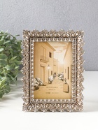 Фоторамка для фото 10×15 см «Орнамент из геральдических лилий», полистоун, 15.2×2.8×20.1 см  (артикул 10959383)  большой выбор товаров оптом и в розницу по низким ценам с доставкой