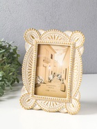 Фоторамка для фото 10×15 см «Кружево», полистоун, белая с золотом, 17.5×2×22 см  (артикул 10959384)  большой выбор товаров оптом и в розницу по низким ценам с доставкой