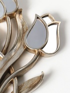 Панно настенное полистоун «Зеркальные тюльпаны», под серебро с позолотой, 22×3×35 см - Фото 3