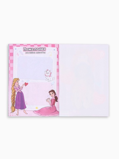 Анкета для девочек «Принцессы» А5, 16 л + наклейки