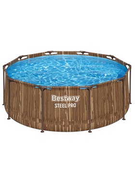 Бассейн каркасный Steel Pro, 305×100 см, круглый, цвет рейка, 561VM Bestway  (артикул 10915992)  большой выбор товаров оптом и в розницу по низким ценам с доставкой