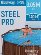 Бассейн каркасный Steel Pro, 305×100 см, круглый, цвет рейка, 561VM Bestway - Фото 11