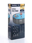 Бассейн каркасный Steel Pro Max, 457×122 см, круглый, цвет графит, 561PH Bestway - Фото 5
