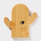 УЦЕНКА Набор для специй BellaTenero «Кактусы», солонка 75 мл, перечница 75 мл, на бамбуковой подставке, фарфор, белый - Фото 9