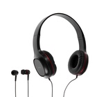 УЦЕНКА Комплект наушников Hoco W24, проводные, накладные + вакуумные, проводные, красные - Фото 2