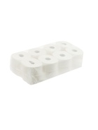 Туалетная бумага для диспенсеров с перфорацией, 2 слоя. 130 метров, белая, 100% целлюлоза - Фото 1