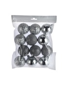 УЦЕНКА Набор шаров пластик d=6 см, 12 шт. «Ларго» серебро - Фото 2